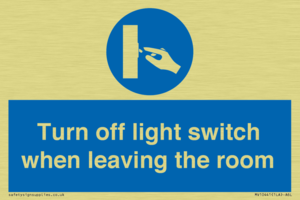 Turn off light switch when leaving the room